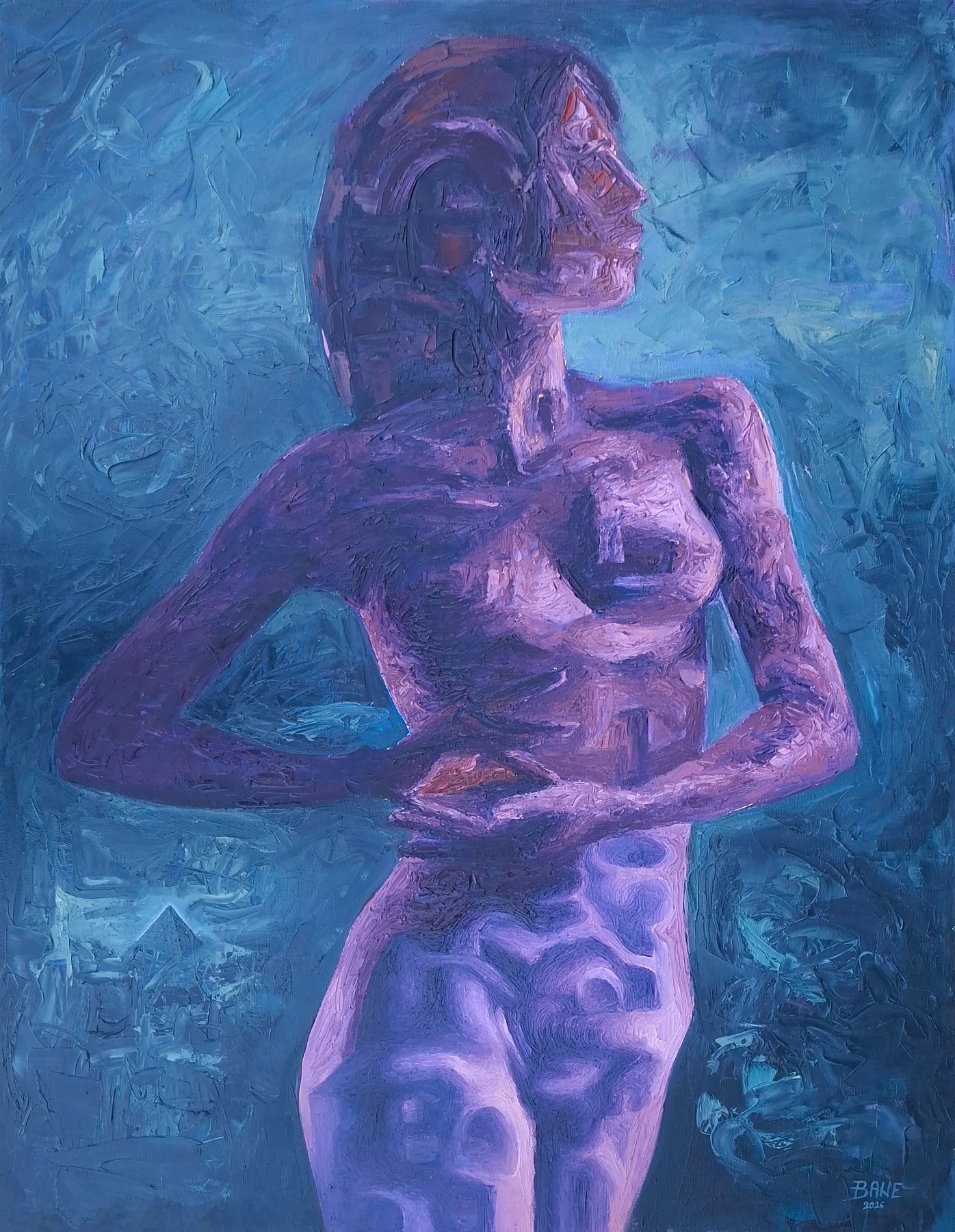 Echo of Light, oil on canvas, 70 × 90 cm, 2026