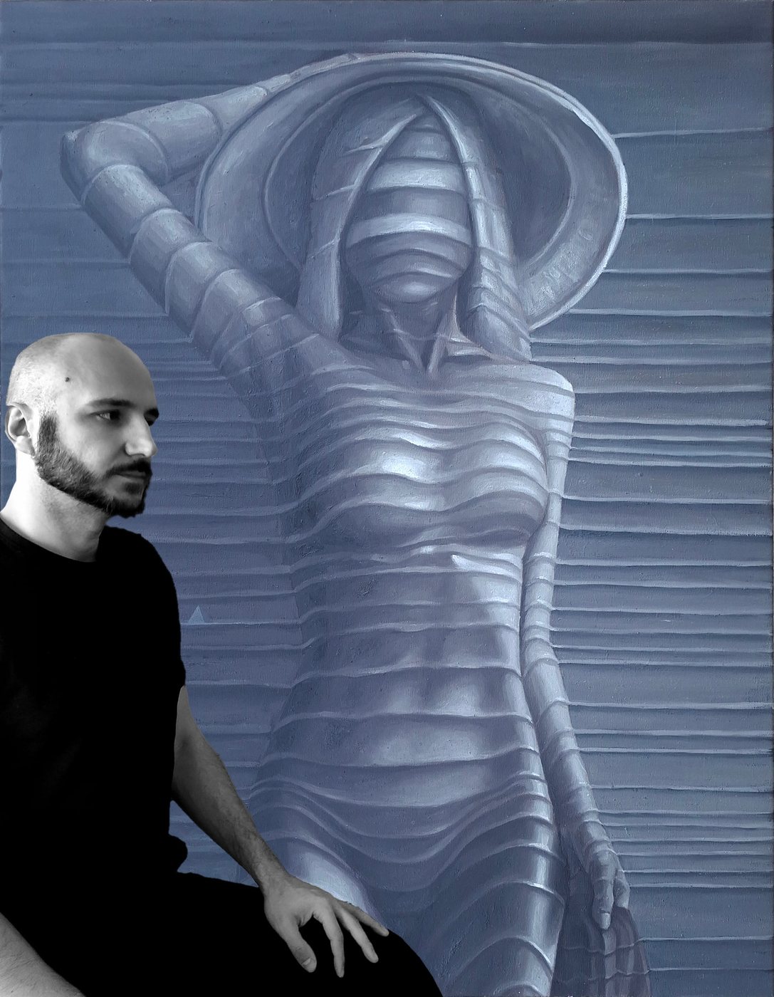 Branko Bane Radenković in front of Invisible Architecture